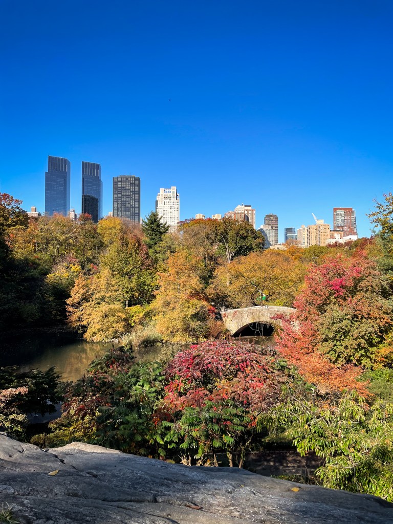 Gapstow Bridge in Central Park New York during fall