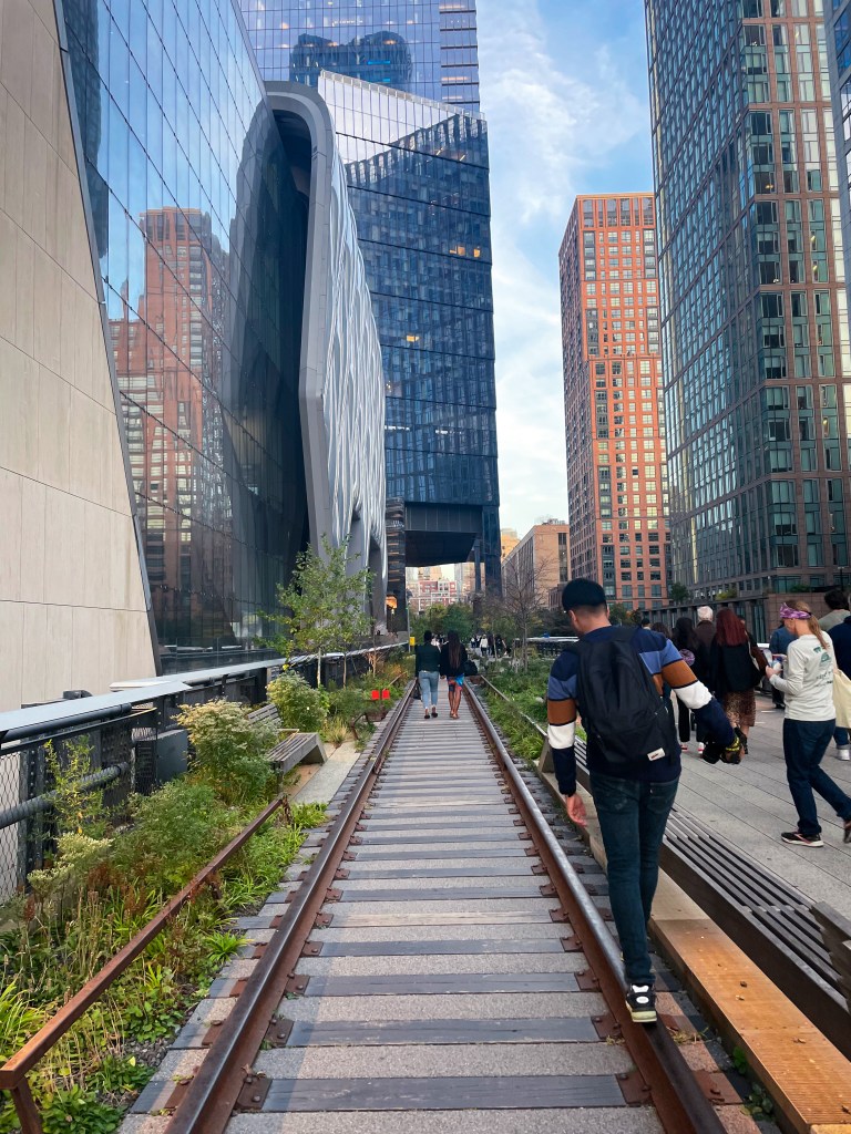 The High Line in Chelsea New York, a repurposed old railway track
