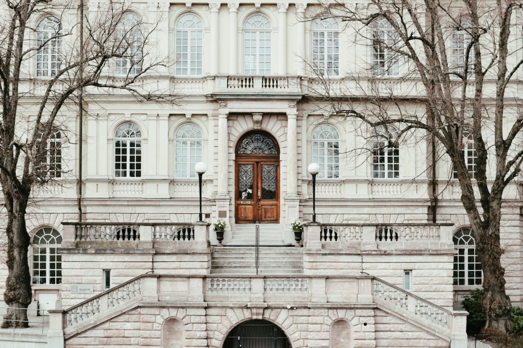 Grand building in Stockholm Sweden