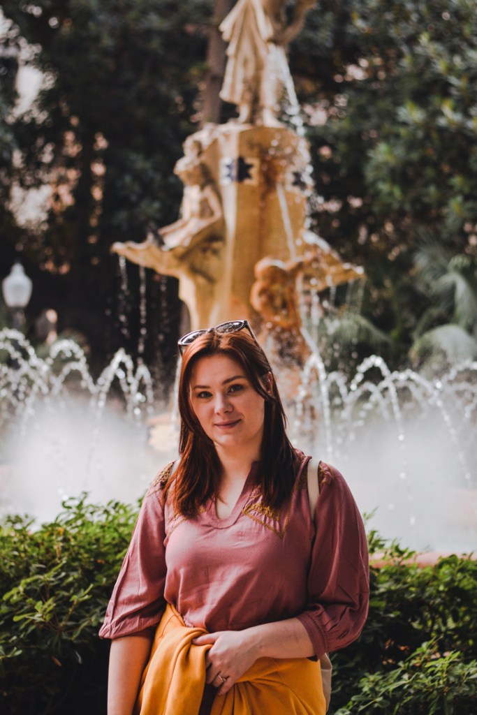 Fountain in park in Alicante spain