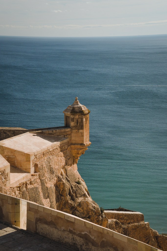 View from castello de Santa Barbara Alicante spain