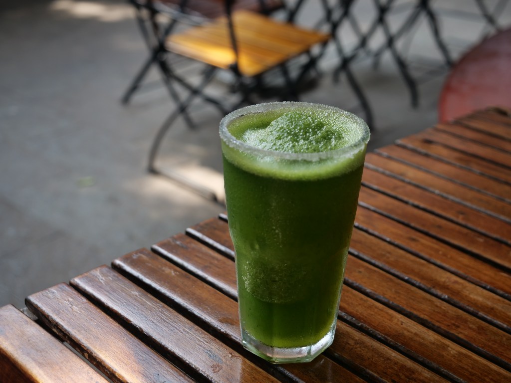 Lime and mint granita drink at Pandhal