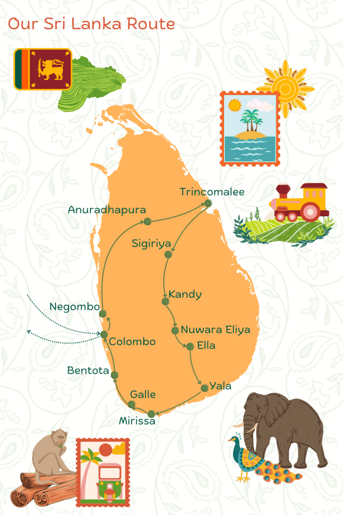 Sri Lanka self drive tuktuk rental route